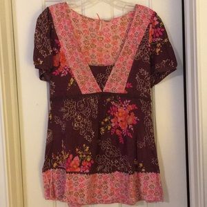 Flowered Anthropologie Top.
